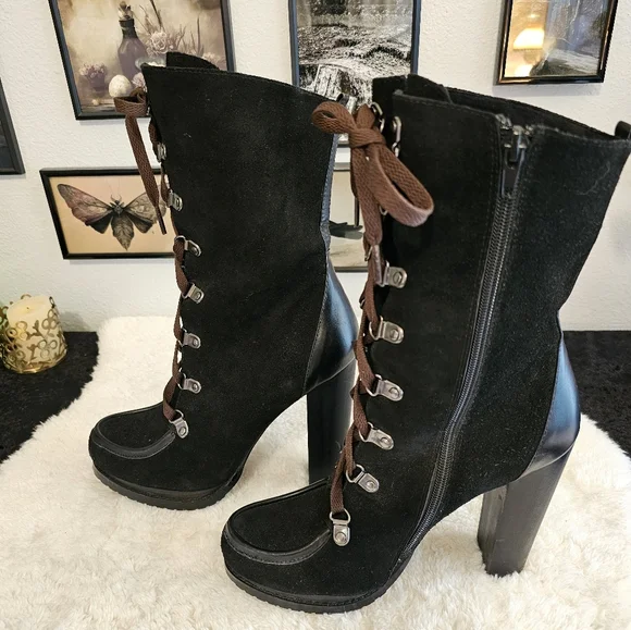 NWOT - Charles David Lace Up Boots - Picture 6 of 9